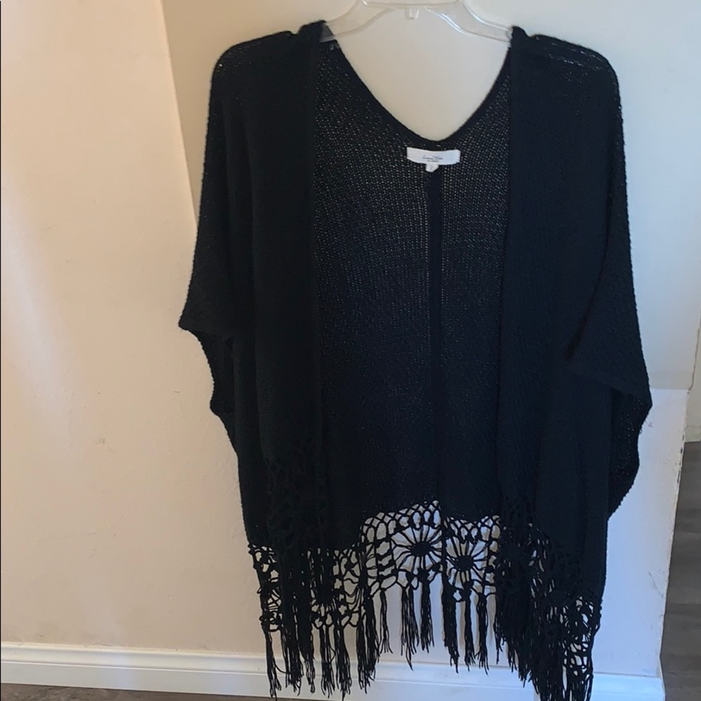 black sweater cardigan